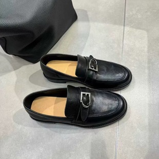 新款 女鞋 真皮厚底增高乐福鞋 爆款 女百搭休闲英伦风小皮鞋 2026春季