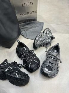 女鞋 2026春季 百搭休闲运动爆款 真皮蜘蛛侠绑带厚底增高老爹鞋 新款