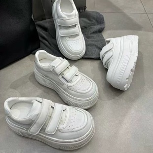 新款 面包鞋 真皮厚底增高小白鞋 爆款 女 女百搭休闲运动板鞋 2026春季