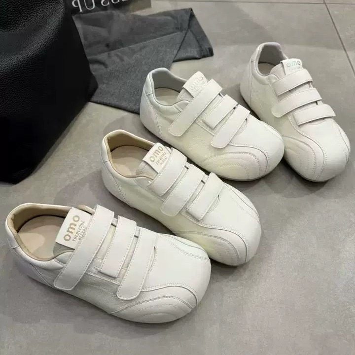 2026春季新款真皮魔术贴厚底百搭休闲女鞋小白鞋板鞋德训鞋单鞋潮,女鞋,时尚休闲鞋,淘宝优惠券,粉丝福利购,淘宝优惠卷