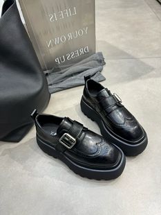 新款 女鞋 真皮厚底增高乐福鞋 爆款 女百搭休闲英伦风小皮鞋 2026春季