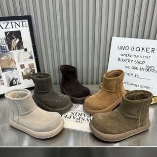 雪地靴勃肯鞋 小土豆2025新款 真皮厚底加绒秋冬百搭休闲短筒靴女鞋