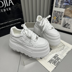 新款 女鞋 真皮厚底松糕增高小白鞋 爆款 女百搭休闲运动板鞋 2026春季