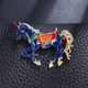 装 独角兽胸针彩色珐琅工艺精致奢华西装 大衣配饰领针高档服装 饰品