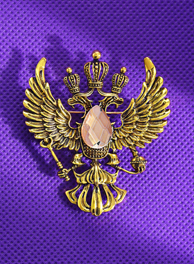 跨境外贸热销双头雄鹰胸针男精致个性西装外套胸花别针配饰品批发