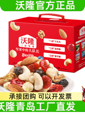 沃隆每日坚果750g混盒坚果中的大队长成人款整箱干果仁零食礼盒装