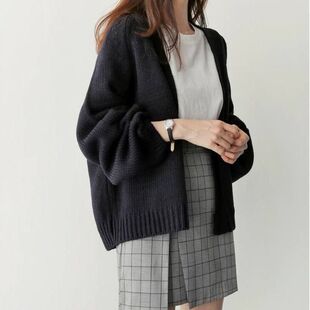 c春装韩国毛衣外套hic开衫短款慵懒学生女装2025针织宽松风新款