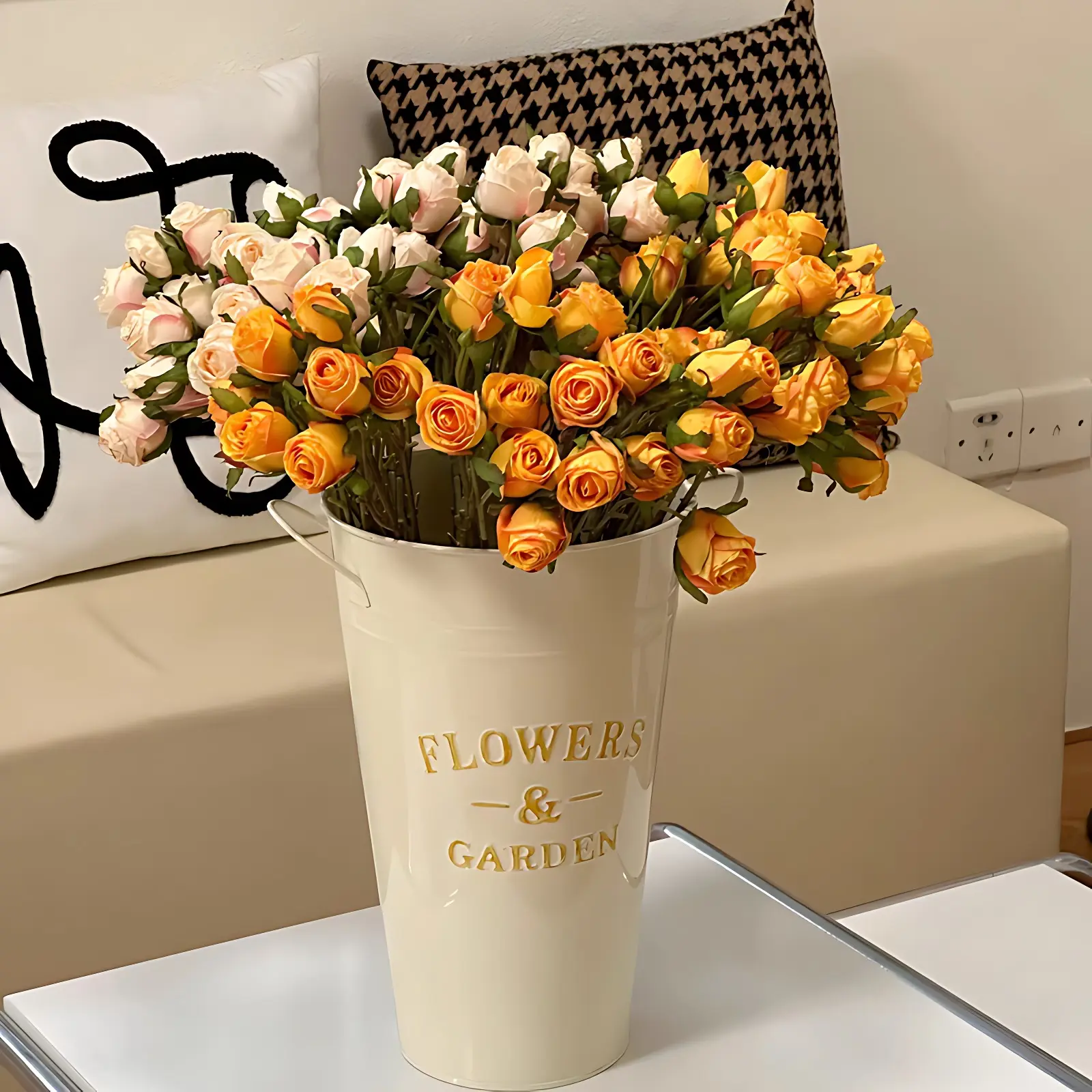 深水醒花鐵皮桶花店插花鮮花容器