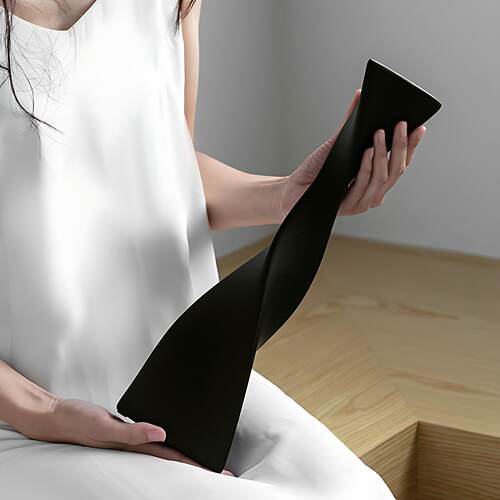 ins风北欧几何扭转陶瓷花瓶