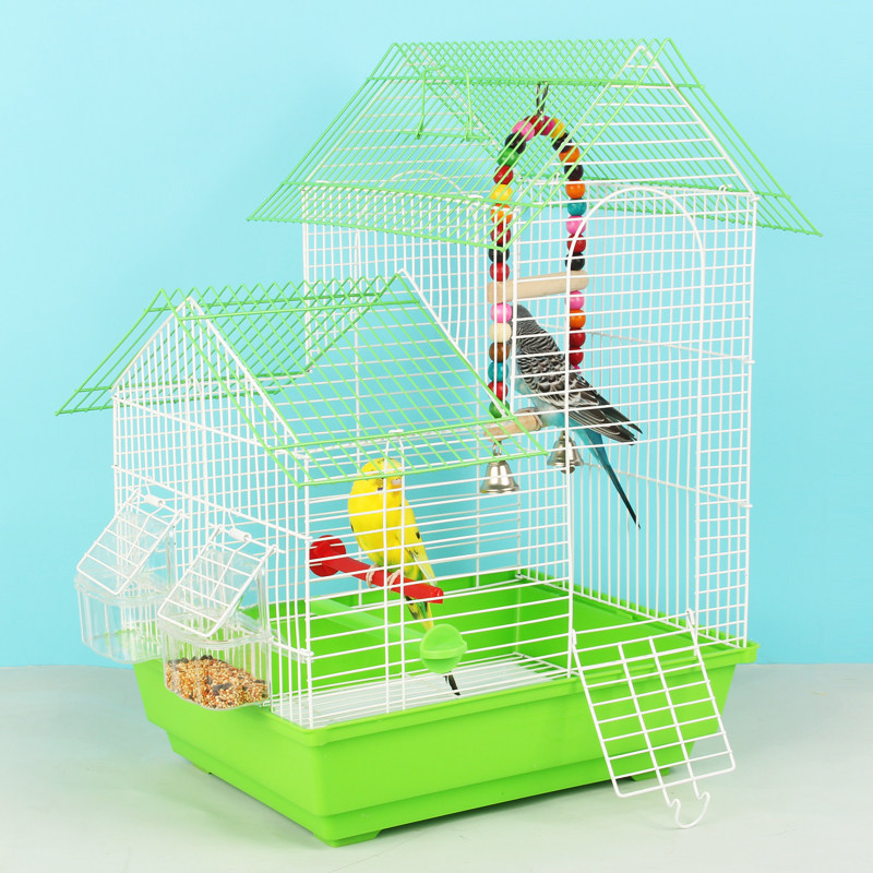 鹦鹉鸟笼大号铁艺鹦鹉笼珍珠文鸟虎皮牡丹笼子别墅小号黄桃专用