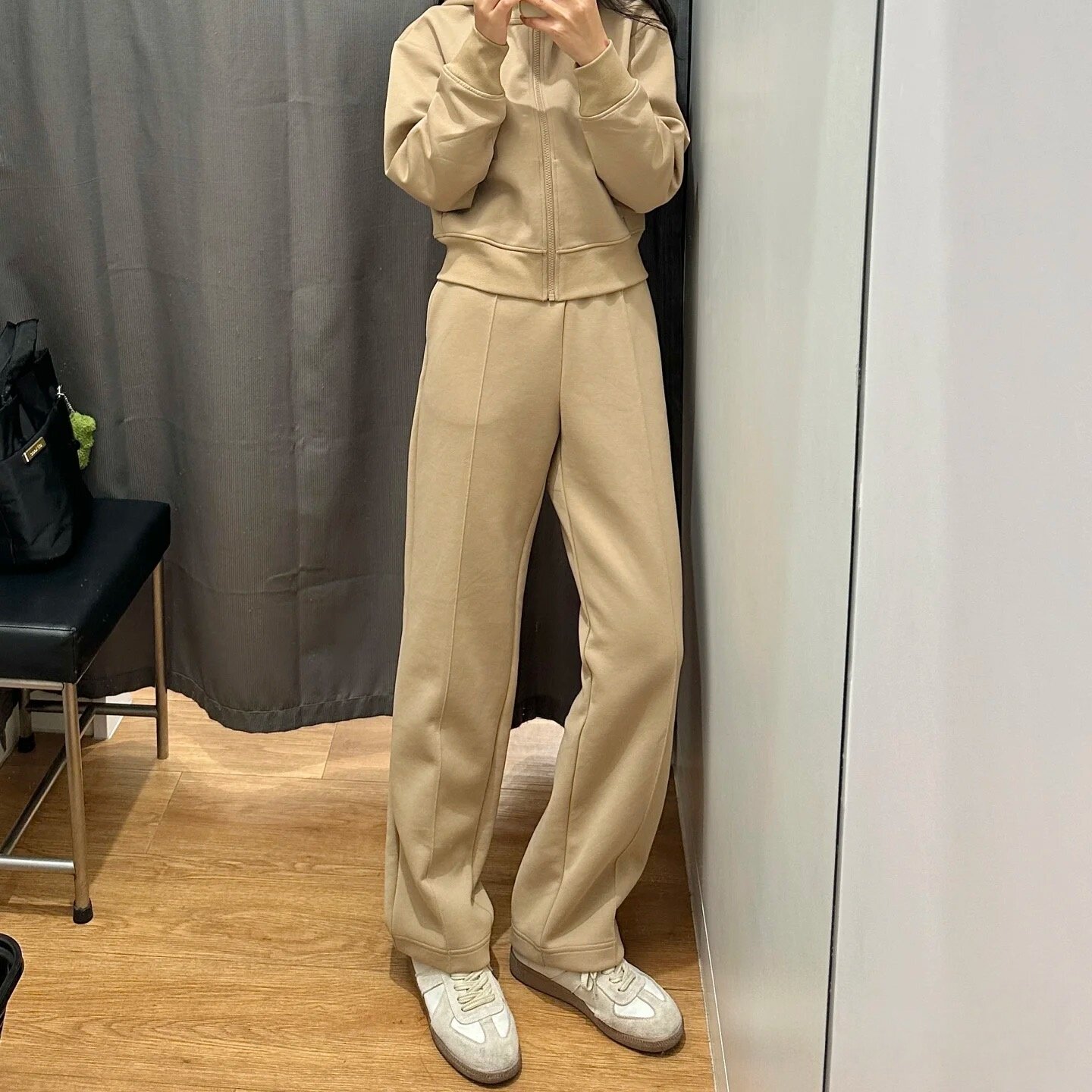 日单秋季女快干拉链连帽外套运动卫衣开衫卫裤套装475855/476109