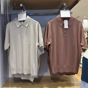夏季男装女装可机洗针织polo衫短袖翻领休闲T恤高级感商务481725