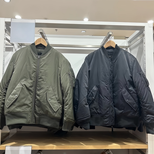 日单秋冬季男女情侣款军旅式立领飞行员夹克夹棉棒球服外套470060