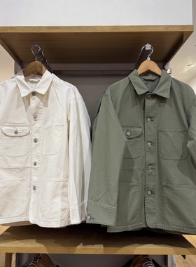 春季男装女装休闲全棉茄克外套工装宽松上衣多口袋长袖夹克483819