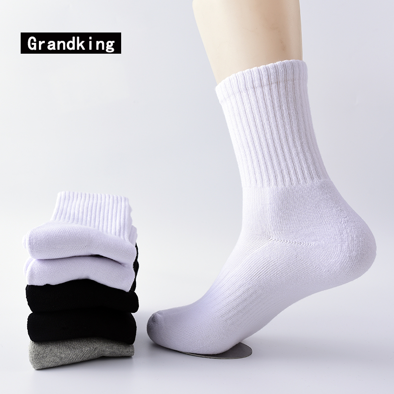 加厚毛巾底保暖运动纯棉男袜子