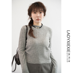 满减 88折 针织上衣女 软糯羊驼绒半高领长袖 LADYXIEXIE