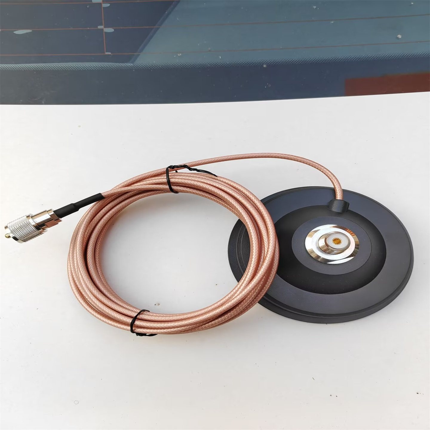 抗冻特氟龙线车载电台对讲机天线RG303纯铜镀银低损耗馈线 吸盘线