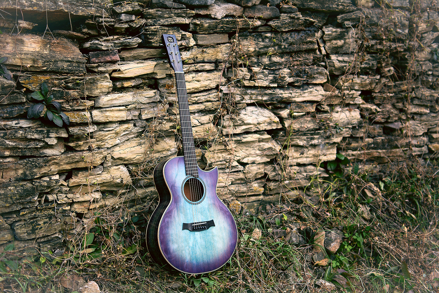 森格威面单吉他紫烟民谣原声电箱吉他学生男女40寸森氏森牌吉他