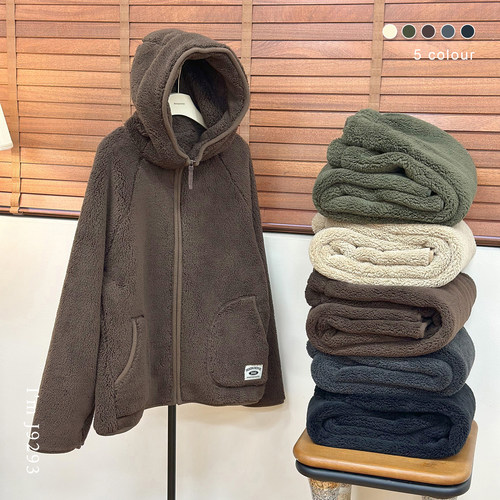 轻暖绒4.0松软男生居家慵懒感连帽家居服套装J9293