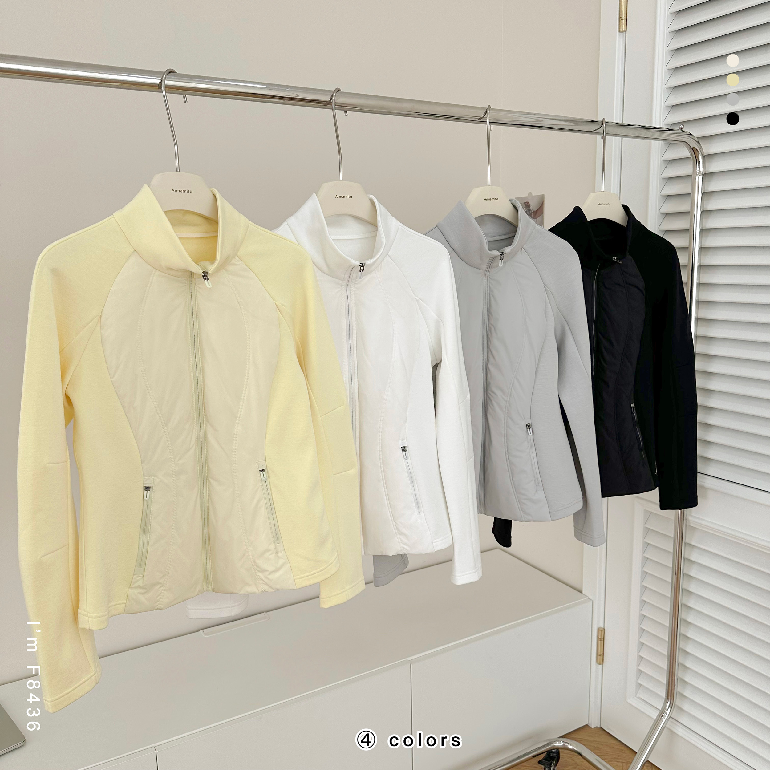 『Mina高奢』女士立领修身缝锁绒轻盈保暖羽绒服外套F8436