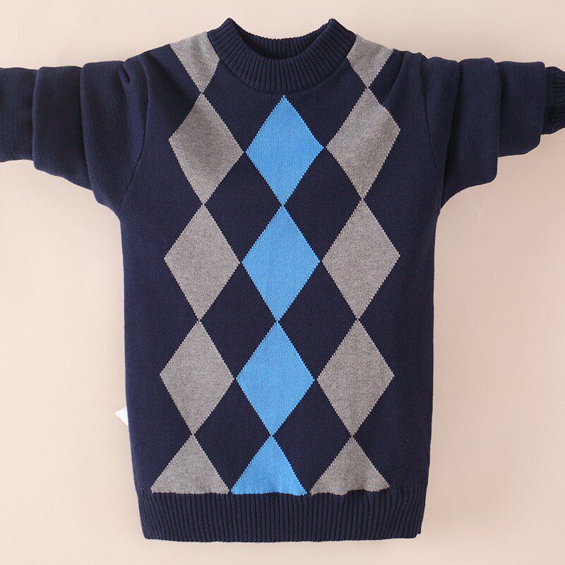 男童毛衣套头秋冬款中大童圆领针织衫纯棉男孩打底毛线衣加绒加厚在类目 童装/婴儿装/亲子装, 毛衣/针织衫中 - 来自Buy2taobao.com提供专业的淘宝代购服务