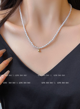 小米珠珍珠项链女2026新款爆款锁骨链轻奢小众高级感精致颈链项饰