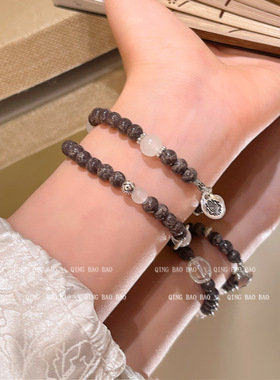 复古黑色民族风新中式个性多层百搭叠戴手链女高级感手串手饰