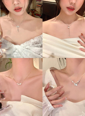 温柔珍珠项链女轻奢小众设计高级感锁骨链网红气质百搭项链可定制