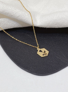 镂空玫瑰花锁骨链女2026年新款潮流ins冷淡风气质网红同款项链