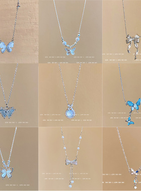 ins冷性风轻奢设计感蝴蝶钛钢项链女气质高级感小众百搭颈链项饰