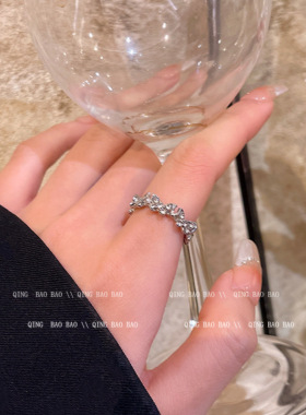 韩版简约ins小众设计蝴蝶开口戒指女森系个性网红时尚可调节指环