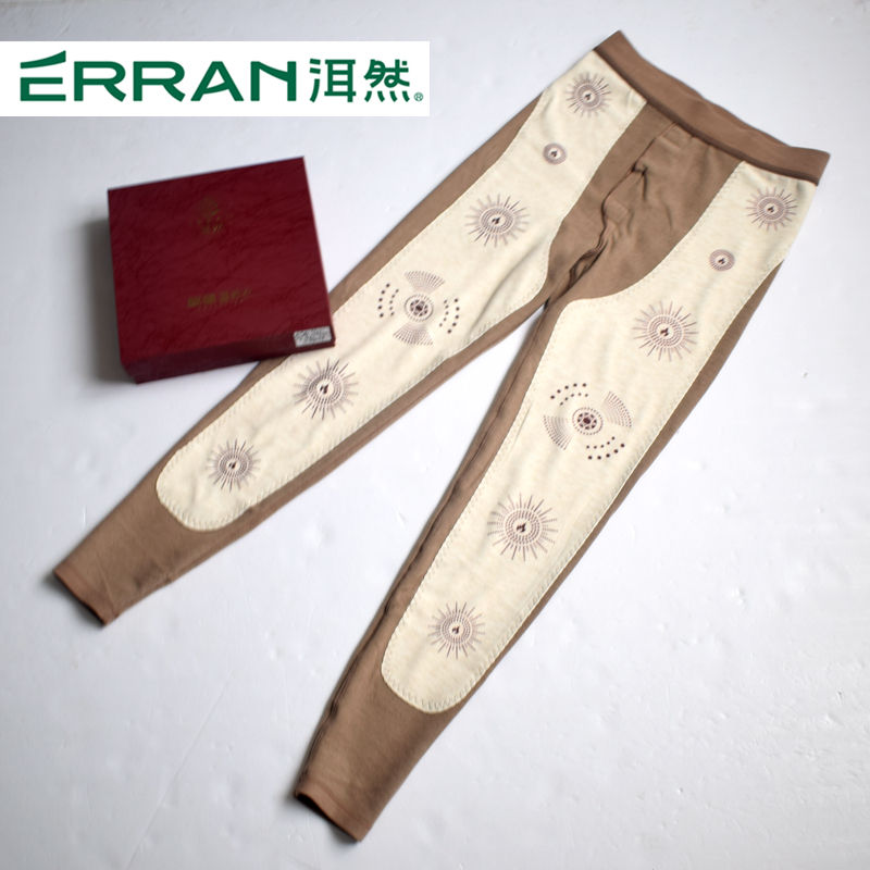 洱然男士臧灵芝保暖裤远红外负氧离子贴片护膝羊毛亲肤修身女1813