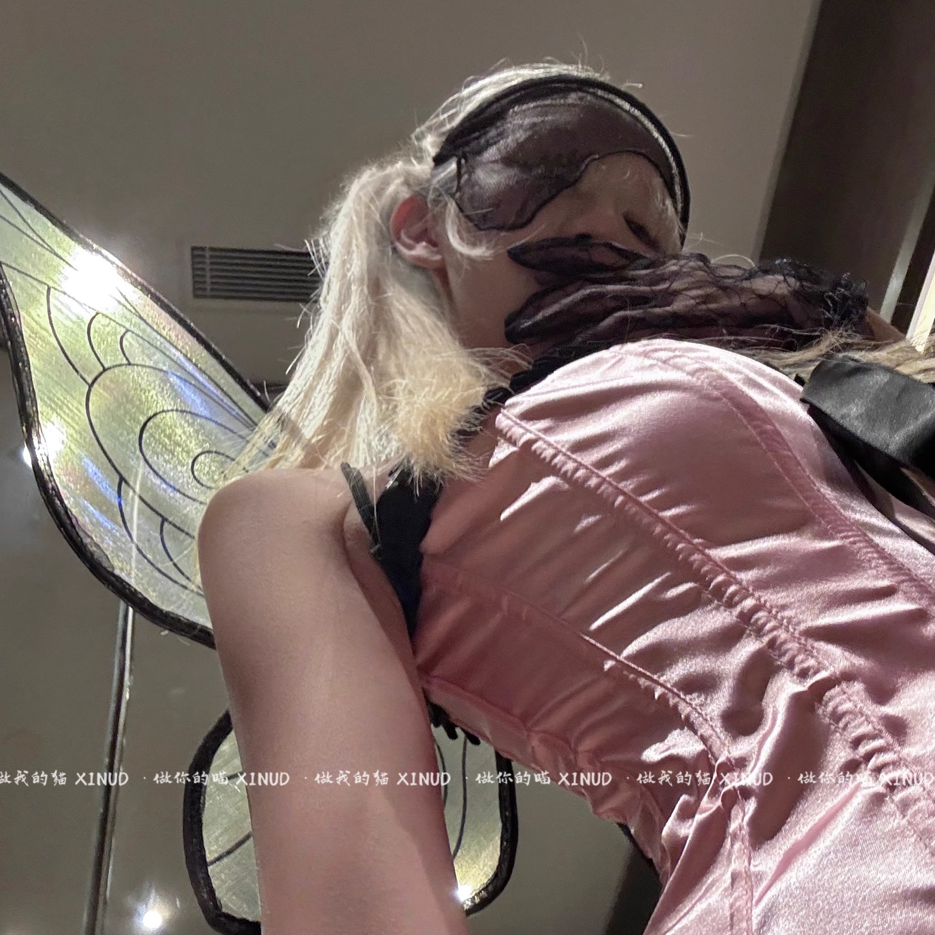 做你的猫：舞夜精灵*蝴蝶cos制服暗黑高级感甜妹气质抹胸蓬蓬裙