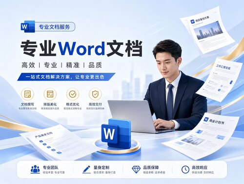 Word文档排版代做制作设计美化编辑简历报告合同标书定制