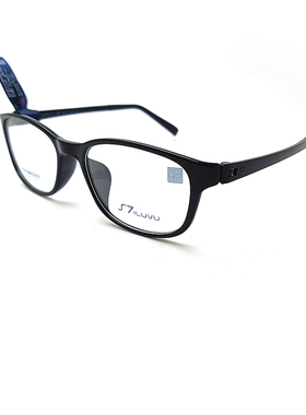 S7&iluvu S36亮黑色全框眼镜框架 超轻质感无金属设计 耐看百搭