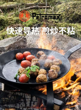 Petromax德国 单柄锻铁锅 德国进口煎炒多功能户外家用煎炒一体锅