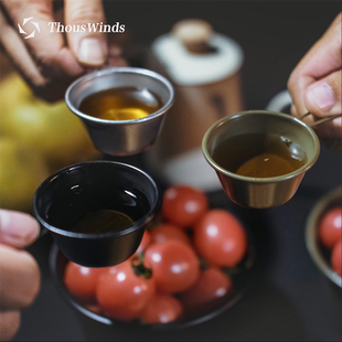 ThousWinds千风迷你不锈钢碗40ml小酒杯户外小水杯雪拉杯露营茶杯