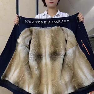 男士派克服冬季皮草外套山貂兔毛可拆卸内胆皮毛一体连帽加厚保暖