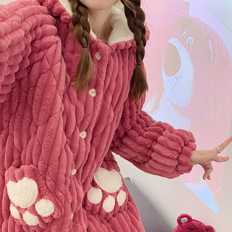 淳织芯女三层夹棉超厚套装