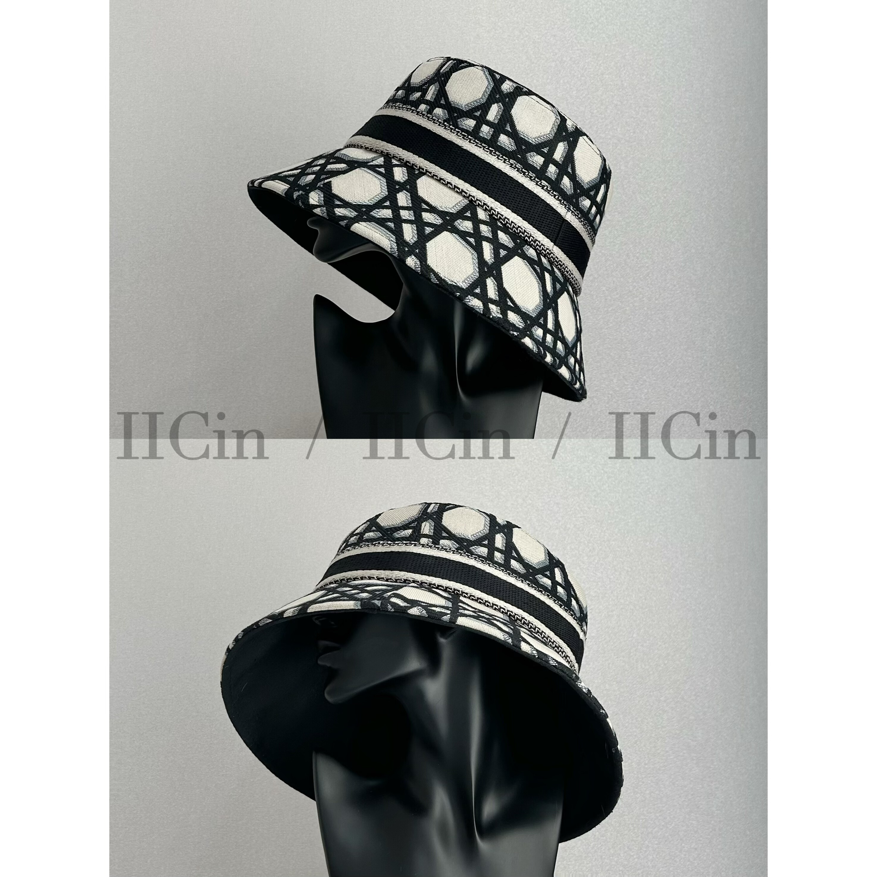 现货 【AiCin】4206055-5 这个夏天一定要有的帽子 老花渔夫帽 - 实物图