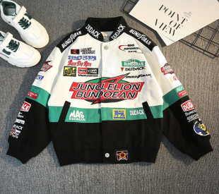 杜戴克2020新款 秋冬潮牌洋气外套男女童宽松儿童棒球服潮牌夹克