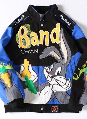 杜戴克dudack2022秋冬新款男女潮牌棒球服嘻哈街头外套刺绣夹克