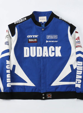 2024新款欧美男女潮牌机车服棒球服刺绣宽松夹克