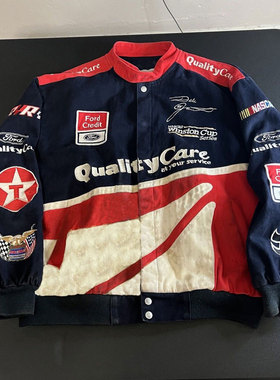 杜戴克欧美潮牌男女机车服棒球服男式Nascar Jarrett优质夹克