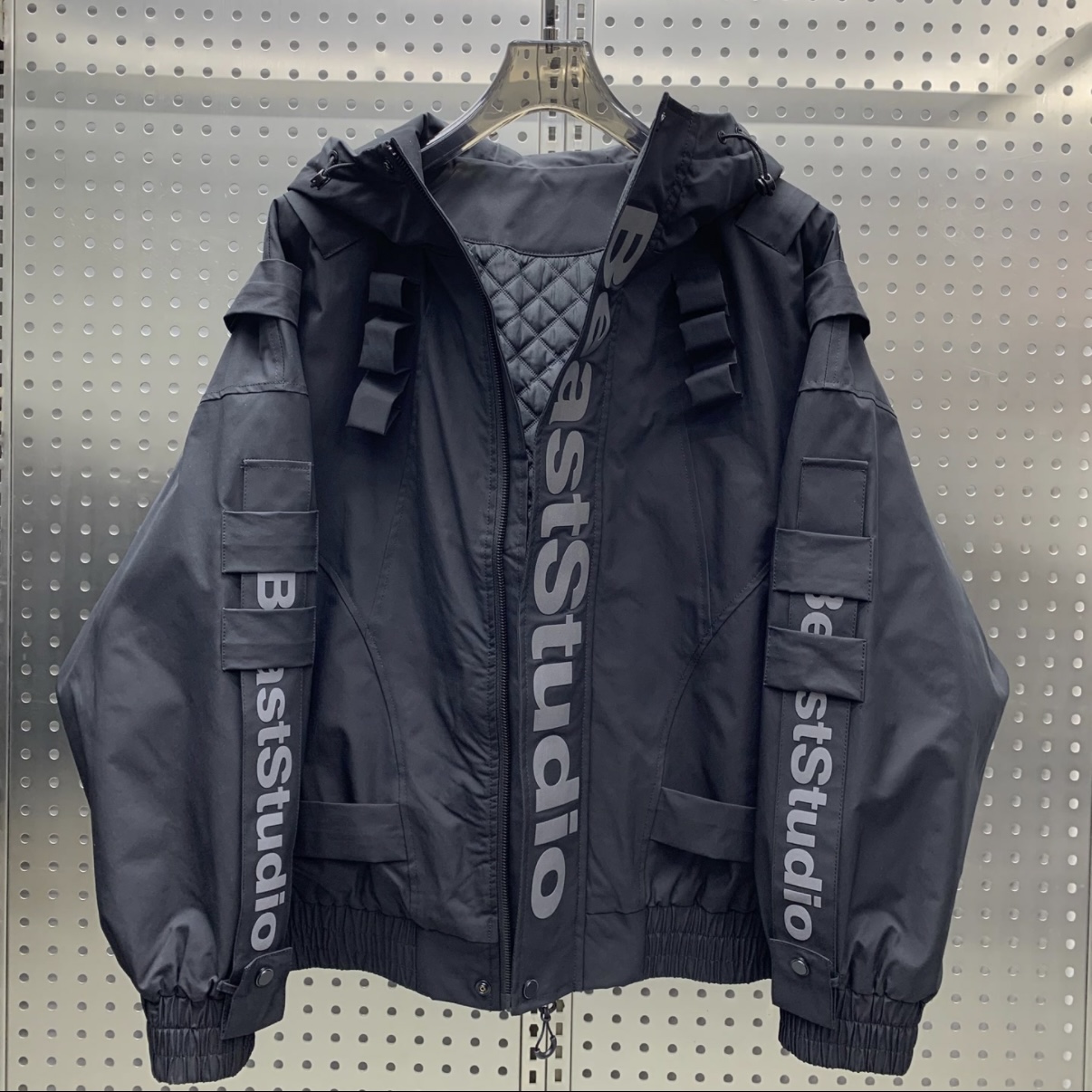 棉衣男冬季新款男士连帽棉服外套潮牌宽松机能工装加厚夹克冲锋衣