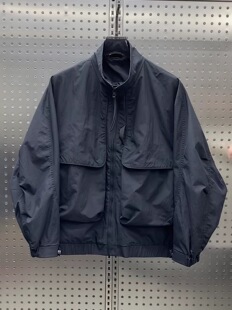 夹克男春季新款结构款工装立领外套男潮牌纯色百搭休闲外套冲锋衣