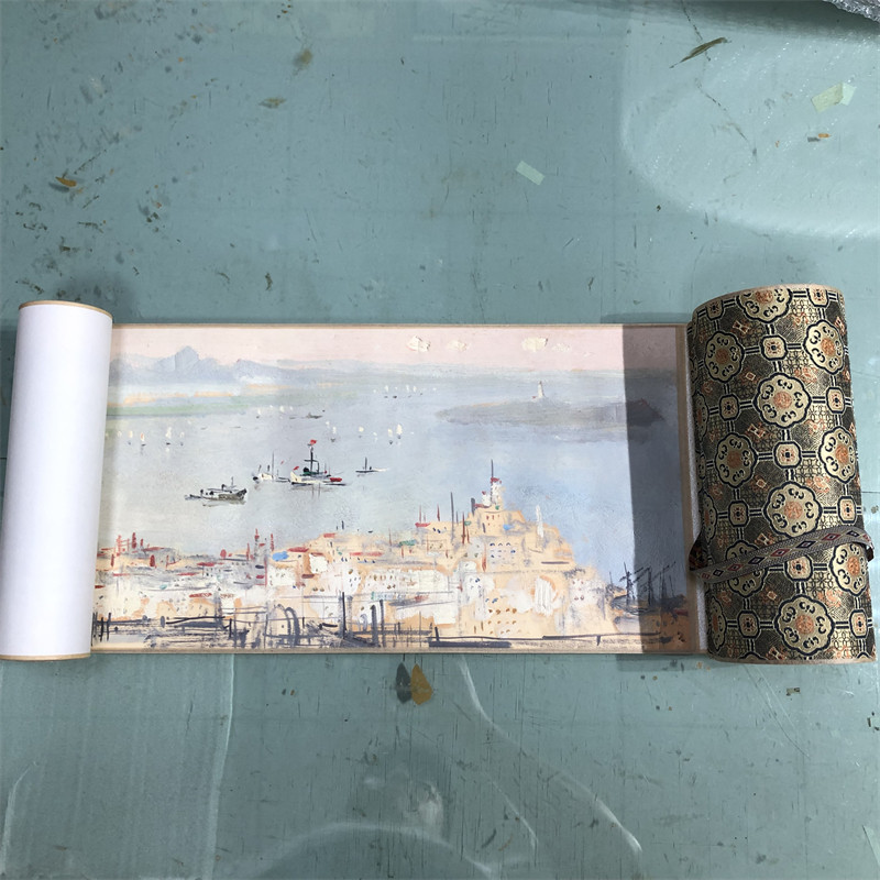 精品油画写意风景横幅复制画