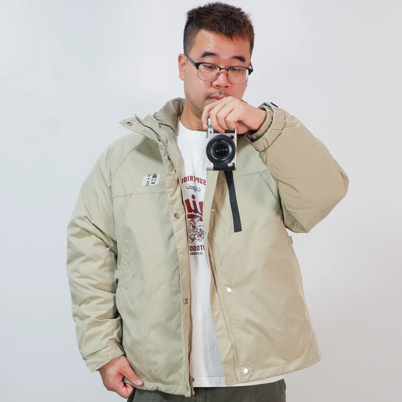 民生铺子男士三合一可拆卸内胆防水90绒羽绒服大码宽松外套