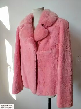 狐狸毛龙猫皮草法式高级感外套水貂马甲獭兔毛深圳南油粉色貂皮冬