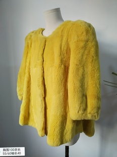 獭兔毛马甲貂皮大衣女龙猫皮草黄色不规则外套通勤风貂绒狐狸真毛